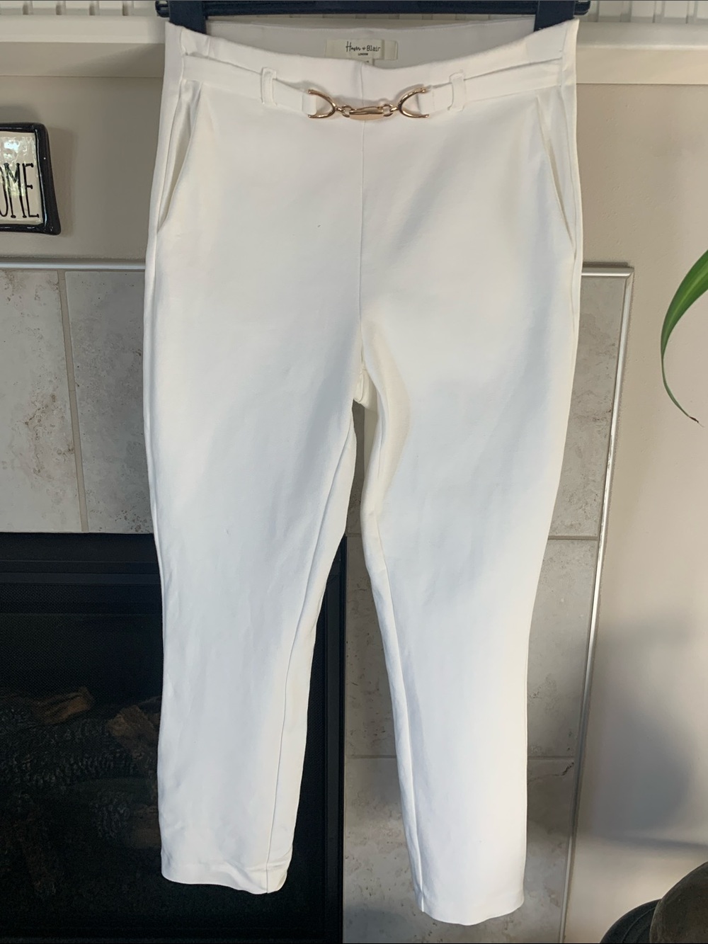 Haver & Blair white ankle-cropped dress pants/leggings Size  XS